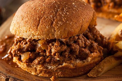 A Most Delicious Sloppy Joe Recipe | 31Daily.com Slow Cooker Sloppy Joes, Sloppy Joe Recipe, Nutrisystem Recipes, Retro Dishes, Homemade Sloppy Joes, Joe Recipe, Sloppy Joes Recipe, Tomato Soup Recipes, Sloppy Joe