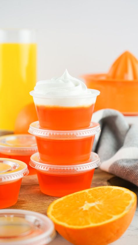 Orange Creamsicle Jello Shots Cream Jello Shots, Orange Creamsicle Jello Shots, Creamsicle Jello Shots, Orange Creamsicle Jello, Orange Jello Shots, Creamsicle Jello, Cream Jello, Easy Lemon Curd, Homemade French Bread