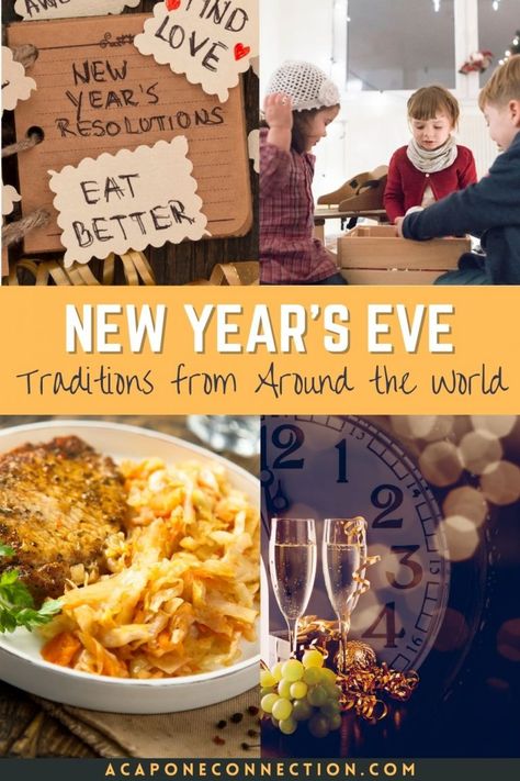 New Year's Eve Traditions from Around the World New Year Traditions Around The World, New Year’s Eve Traditions Around The World, New Year’s Eve Traditions For Couples, New Year Eve Traditions, New Years Around The World For Kids, New Years Traditions Around The World, New Year’s Eve Traditions, New Year's Eve Food Traditions, Nye Kids