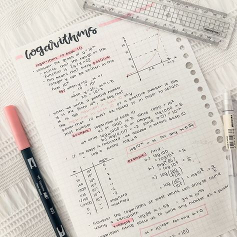 logarithms in base 10🐷 Logarithms Notes, Maths Notes Aesthetic, Math Aesthetic Notes, Aesthetic Maths Notes, Romanticize College, Math Aesthetic, Maths Notes, Aesthetic Studying, Aesthetic Note