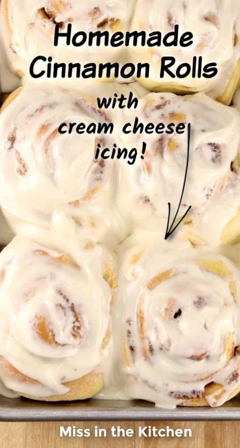 Thanksgiving Desser, Easy Cream Cheese Icing, Rolls Thanksgiving, Kitchenaid Stand Mixer Recipes, Homemade Cinnamon Rolls Recipe, Decadent Breakfast, Homemade Cinnamon Rolls Easy, Stand Mixer Recipes, Recipe With Cream Cheese