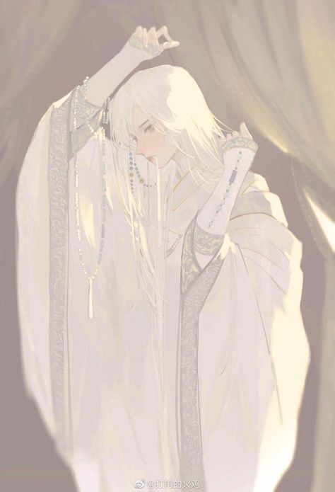 Long White Hair, 얼굴 드로잉, Arte Inspo, 판타지 아트, Ethereal Art, 영감을 주는 캐릭터, Handsome Anime, Cute Anime Guys, White Hair