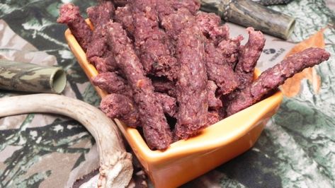 Venison Jerky Recipe - Allrecipes.com Ground Beef Jerky Recipe, Venison Jerky Recipe, Smoked Jerky, Venison Jerky, Jerky Recipe, Ground Venison, Beef Jerky Recipes, Jerky Recipes, Game Recipes