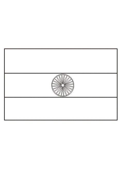 India Flag Drawing, Indian Coloring Pages, Indian Flag Drawing, Flags Coloring Pages, Indian Flag Colors, Diwali Painting, Worksheet Coloring, Outline Pictures, Body Preschool