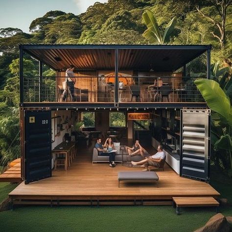 Creative Cargo Container Homes Shipping Container Architecture, Cargo Container Homes, Tiny House Interior Design, Shipping Container House Plans, Tiny House Layout, Building A Tiny House, Best Tiny House, Building A Container Home, Container Architecture