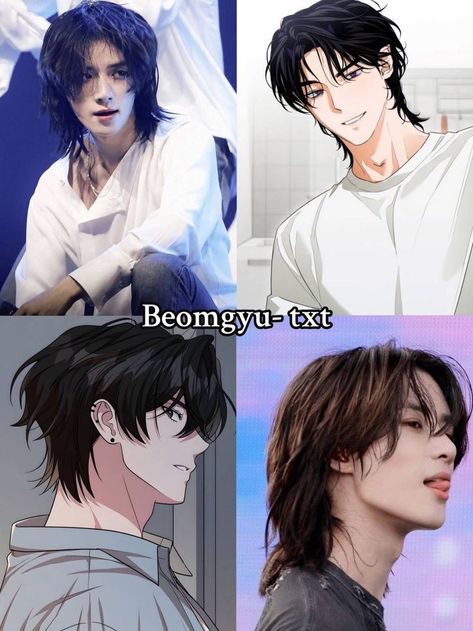 K Pop Cartoon, Kpop Idols As Anime Characters, Manhwa Hairstyle, Beomgyu Wolf Cut, 3 Anime Best Friends Icons, Art History Memes, Mansion Aesthetic, Manhwa Boys, Shatter Me Quotes