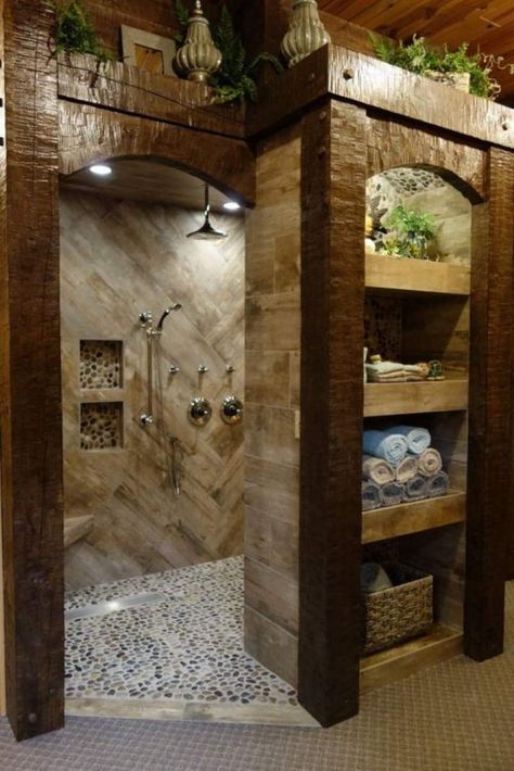 Diy Remodeling, Rustic Bathroom Designs, Wet Room, Rustic Bathrooms, Master Bed, Dream Bathrooms, Rustic Bathroom, Traditional Bathroom, Lake Life