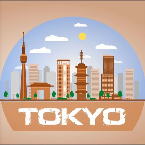 Tokyo City Drawing, Japan City, Draw Vector, City Vector, Speed Art, Tokyo City, Character Vector, City Drawing, Game Style