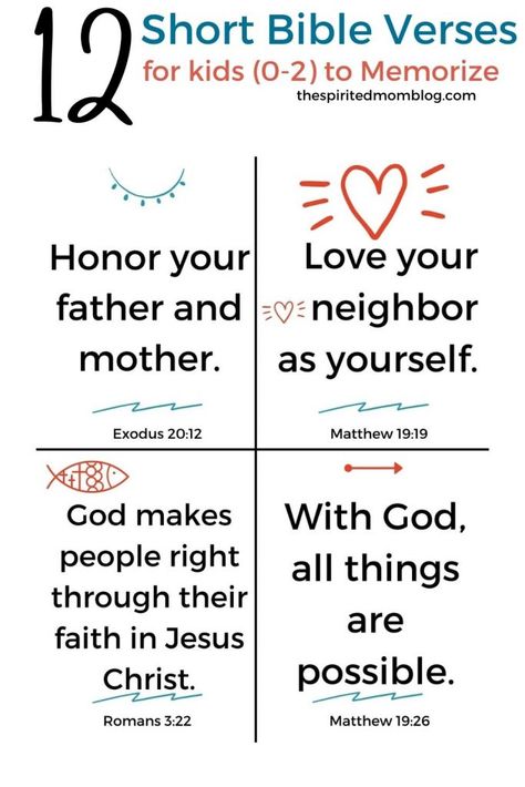 Bible Verses For Toddlers To Memorize, Kids Bible Verses To Memorize, Bible Verses For Kindergarten, Memory Verses For Toddlers, Bible Verse For Kids To Memorize, Short Bible Verses For Kids, Toddler Memory Verses, Toddler Bible Verses, Bible Verses For Kids To Memorize