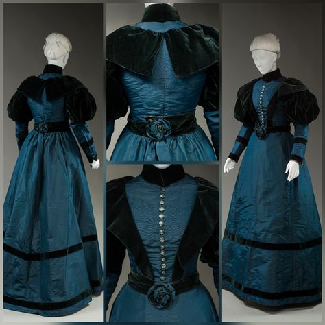 1897 day dress Charles Frederick Worth, 1899 Fashion, Historical Gowns, 1890s Fashion, 1800s Fashion, Victorian Costume, 19th Century Fashion, History Fashion, Old Dresses