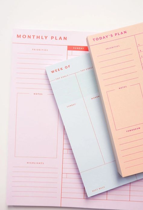 Weekly Planner Notepad Minimalist Stationary, Organisation Planner, Cute Planners, Monthly List, Notepad Design, Bando Planner, Visual Planner, 2025 Planner, Weekly Planner Notepad