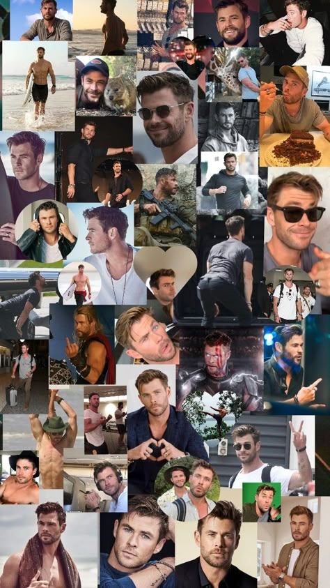 Chris Hemsworth Lockscreen, Chris Hemsworth Photos, Chris Hemsworth Aesthetic Wallpaper, Chris Hemsworth Collage, Chris Hemsworth Aesthetic, Chris Hemsworth Wallpaper, Tyler Rake, Christopher Hemsworth, Thor Wallpaper