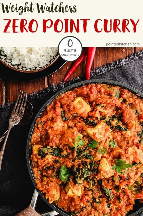 Chicken Lentil Curry, Chicken Lentil, Weight Watchers Dinner, Smart Points Recipes, Weight Watchers Chicken, Spinach Curry, Weight Watcher Dinners, Weight Watchers Chicken Recipes, Points Recipes