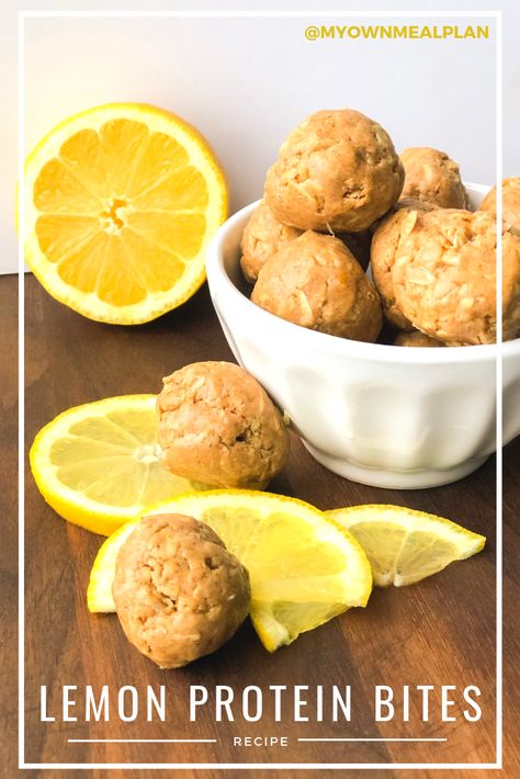 If you can't already by now, I am a big fan of lemon! I love using lemon in my recipes. I am always making these protein bites for a healthy treat to snack on, and I decided I wanted to make a lemon flavored one. I'm seriously obsessed with these Lemon Protein Bits. Lemon Protein, Protein Bites Recipe, Baking Bad, Lemon Treats, Old Fashioned Oats, Healthy Protein Snacks, Protein Bar Recipes, Protein Bread, Sweet Potato Protein