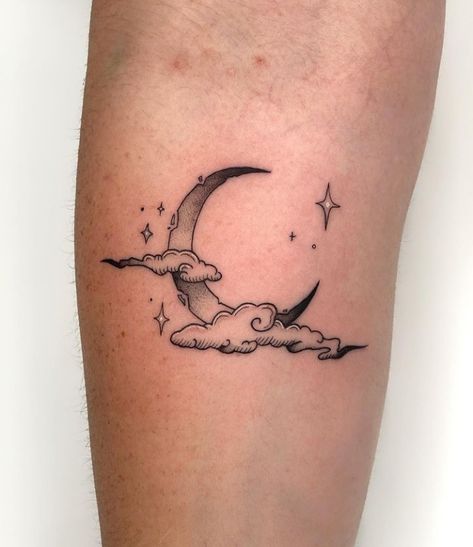 Cloudy Moon, Cage Tattoo, Valkyrie Tattoo, Tattoo Linework, Small Moon Tattoos, Mystical Tattoos, Letter Tattoo, Vegan Tattoo, Famous Tattoos