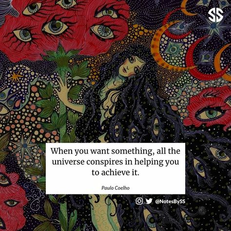 NotesBySS on Instagram: “How many of you agree with this? I do 💯 . When you want something, all the universe conspires in helping you to achieve it - Paulo Coelho .…” Whole Universe, Girl Quotes, Success Quotes, The Universe, Life Lessons, Quote Of The Day, The Whole, How Many, Positive Quotes