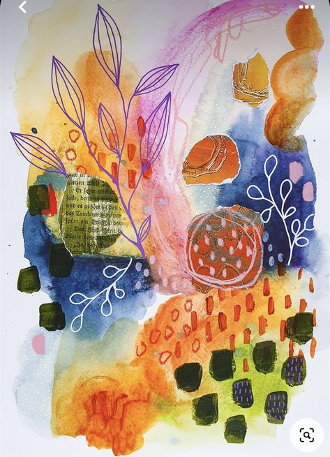 Multimedia Abstract Art, Mixed Media With Watercolor, Suzanne Rose Art, Mixed Media Ideas Art, Mixed Media Abstract Painting, Intuitive Watercolor Painting, Susanne Rose Art, Abstract Mixed Media Art, Mixed Media Abstract Art