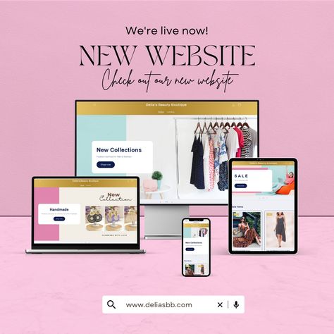 Exciting news! We're thrilled to announce the launch of our revamp website "www.deliasbb.com" Our team has been working to create a site that not only reflects our brands and products, but also provides a seamless and user-friendly experience for our visitors. It made easy for you. If you wanna explore the website and see our newest products, then click our link in the bio Website Launch Poster Design, Website Launch Poster, Website Announcement Ideas, Website Launch Announcement Posts, Website Announcement, Website Launch, Beauty Boutique, Flat White, Design Posters