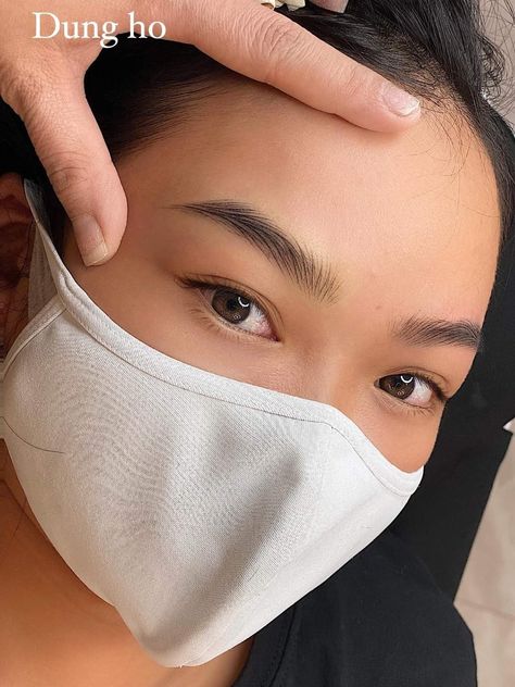 Microblading Asian Eyebrows, Eyebrow Hair Strokes, Hair Strokes Microblading, Hair Strokes Eyebrows, Korean Brows, Asian Brows, Hairstroke Eyebrows, Japanese Eyebrows, Microbladed Eyebrows