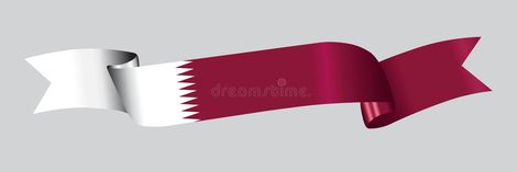 Australia Logo, Ribbon Illustration, Qatar Flag, Fabric Ribbon, Food Design, Qatar, Vector Design, Stock Vector, Vector Illustration