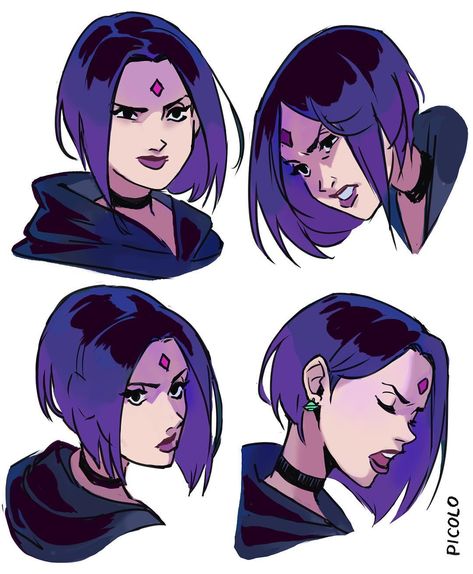 Purple is my new favorite color ✨ #raven #teentitans  I think this is the first time I did Raven with her actual purple hair. Which… Raven Roth, Teen Titans Raven, Gabriel Picolo, Rachel Roth, Raven Beast Boy, Teen Titans Fanart, Teen Titan, Famous Comics, Martian Manhunter