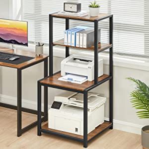 Printer Station, Printer Desk, Printer Storage, Printer Cabinet, Printer Shelf, Kitchen Shelves Organization, Space Saving Desk, Printer Stands, Printer Stand