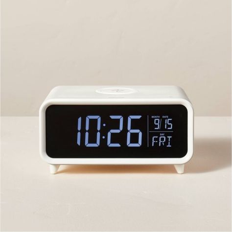 Dorm Room Alarm Clock, Bedroom Alarm Clock, Cute Desk Clock, Bedside Alarm Clock, Cute Alarm Clocks, Digital Alarm Clock Aesthetic, Bedroom Clock Ideas, Aesthetic Alarm Clock, Magnolia Bedroom