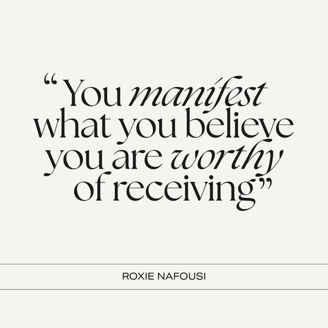 Roxie Nafousi on Instagram: "The most important lesson in manifestation is this. We manifest what we believe we are worthy of receiving. That’s why inner work and healing is so integral to this practice and why manifestation is a such a powerful and transformative self-development practice to live by! You can learn everything you need to know about this practice, laid out in 7 practicable steps, in my best-selling book MANIFEST: 7 Steps to Living Your Best Life now and then you can read my foll Manifest 7 Steps To Living Your Best Life, Roxie Nafousi Vision Board, Roxie Nafousi Manifest, Roxie Nafousi Quotes, Manifest Roxie Nafousi, Higher Self Aesthetic, Higher Self Quotes, Roxie Nafousi, Visualize Your Highest Self