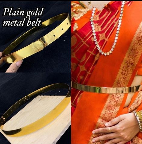 Description Ethnic Fine Quality Designer Wasit Belly Chain or Hip belt. It's suitable for traditional Indian dresses. The Wasit belt comes with an adjustable chain of considerable length. It is a Free Size and anyone can wear. The item will come with the clear plastic box or plastic bag and packaging Adjustable till size 42 inches Belt Saree, Traditional Indian Dresses, Chain Waist Belt, Gold Metal Belt, Vaddanam Designs, Saree With Belt, Lock Jewelry, Traditional Indian Dress, Jewelry Set Design