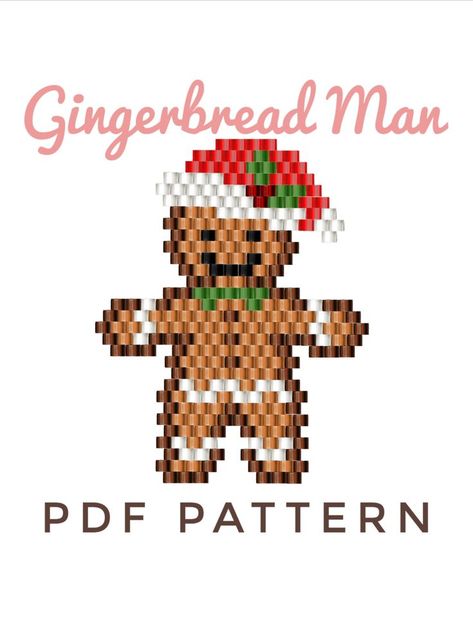 Christmas Brick Stitch, Xmas Beads, Miyuki Beads Pattern, Seed Bead Projects, Seed Bead Crafts, Native Beading Patterns, Holiday Beading, Brick Stitch Earrings, Brick Stitch Pattern