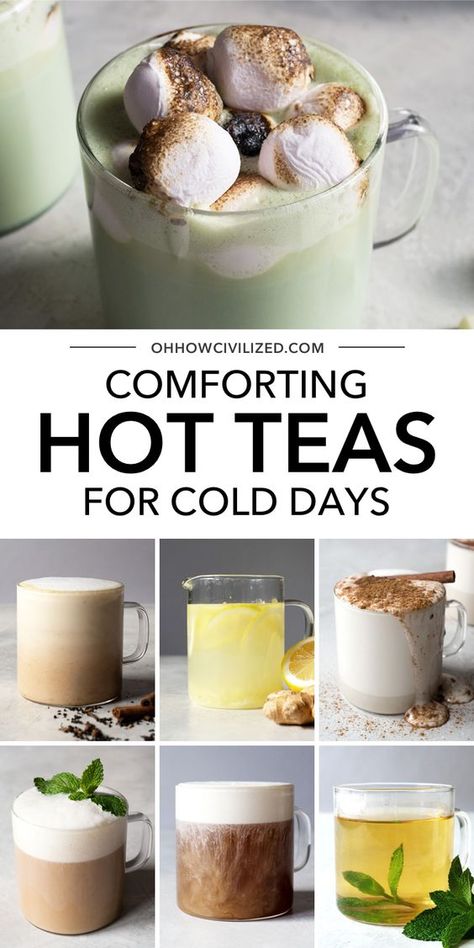 Best Hot Teas To Drink, Best Hot Tea Recipes, Hot Tea Recipes For Colds, Hot Milk Drink Recipes, Flavored Hot Tea Recipes, Cozy Tea Recipes, Delicious Tea Recipes, Fall Teas Recipes, Fun Tea Drinks