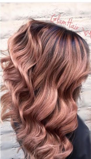 rose gold Brown To Pink Balayage, Hair Color For Hazel Eyes, Ombre Hair Black, Pink Balayage, Caramel Hair Color, Aveda Hair Color, Kim Hair, Color Hair Styles, Aveda Hair