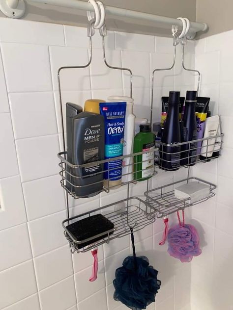 Small Bathroom Shower Organization Ideas, Bathroom Caddy Decor, Shower Hanging Storage, Inside The Shower Storage Ideas, Diy Shower Soap, Shower Caddy Diy, Shower Organization Ideas, Shower Storage Solutions, Bathroom Shower Organization