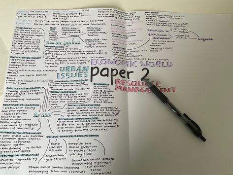 AQA GCSE geography paper 2 Gcse Geography Revision, Geography Revision, Gcse Geography, School Notes, Study Tips, Geography