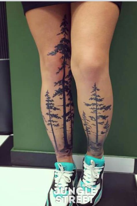 Tree Leg Tattoo, Trend Tattoo, Lovely Tattoo, Tattoo Perna, Motivational Ideas, Nature Tattoo Sleeve, Street Tattoo, Tattoo Leg, Tattoos Mandala