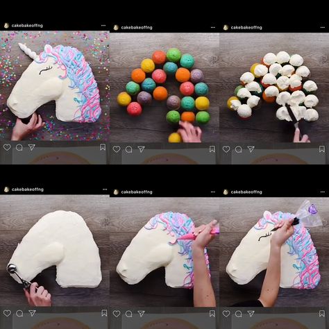 Pull Apart Unicorn Cupcake Cake Template, Unicorn Pull Apart Cupcakes Template, Unicorn Cupcake Cake Template, Unicorn Pull Apart Cupcakes, Unicorn Cupcake Cake, Rainbow Unicorn Cake, Unicorn Treats, Unicorn Desserts, Pull Apart Cupcake Cake