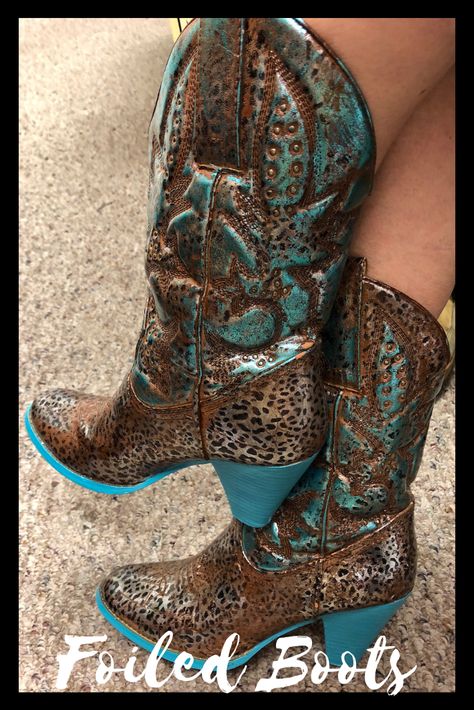 Bedazzle Boots Diy, Diy Glitter Cowboy Boots, Diy Cowgirl Boots Bling, Custom Painted Cowboy Boots, Hand Painted Cowgirl Boots, Metalic Cowgirl Boots, Badazzel Cowgirl Boots, Jeans With Cowboy Boots, Cheetah Boots