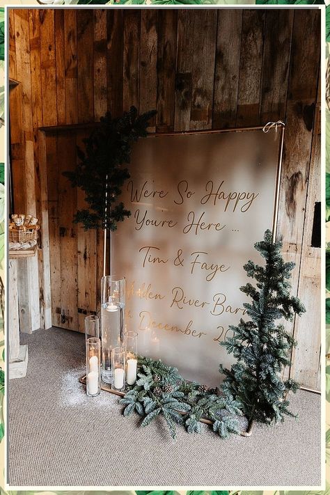 Looking to create a magical atmosphere for your winter wedding? Check out these 10 stunning winter wedding backdrop ideas that will leave your guests in awe. From snowy landscapes to twinkling lights, these backdrops will add a touch of enchantment to your special day. Whether you're going for a rustic or glamorous theme, these ideas are sure to inspire. Don't miss out on these breathtaking winter wedding backdrops! Winter Backdrop Wedding, Winter Wedding Backdrop Receptions, Christmas Wedding Ceremony Backdrop, Christmas Wedding Backdrop Ideas, Winter Backdrop Ideas, Winter Wedding Picture Backdrop, Winter Wedding Arch Indoor, Winter Wedding Alter, Winter Wedding Photo Backdrop