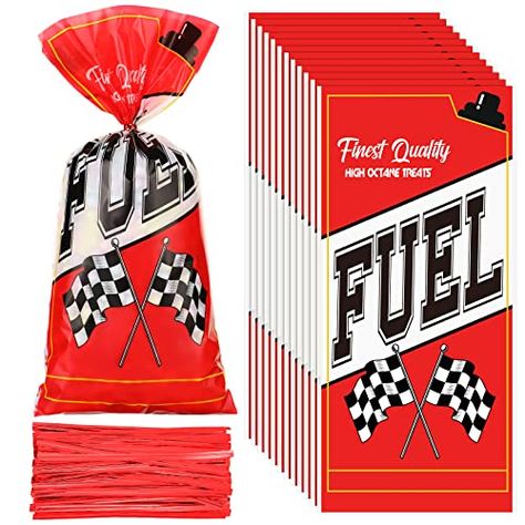 Popcorn Treat Bags, Popcorn Treat, Popcorn Treats, Racing Flag, Popcorn Gift, Carnival Themed Party, Cars Theme Birthday Party, Car Party, Race Car Party