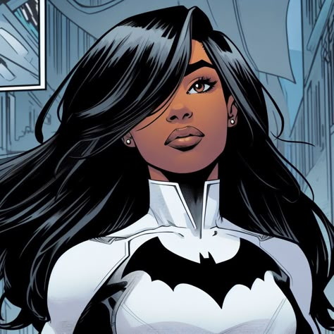 Black Spider Woman, Black Spiderwoman, Black Batgirl, Black Catwoman, Dc Pfp, Dc Oc, Batman Girl, Black Batman, Black Comics