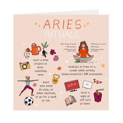 Folded Cards for everyone in your life. Say thank you, happy birthday, I miss you, or just thinking about you with these Ritual Cards. Aries Infographic, Spirit Daughter, Aries Aesthetic, Just Thinking About You, Aries Season, I Am Statements, Baby Witch, Aries Zodiac, Birth Chart