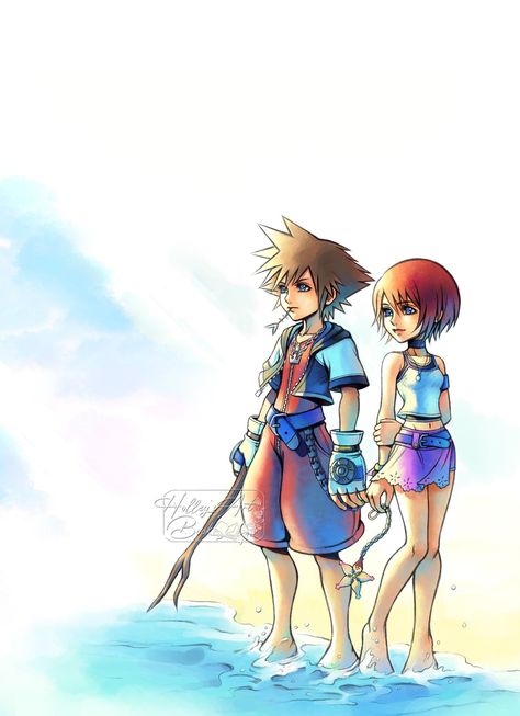 Kingdom Hearts Ps2, Kingdom Hearts Wallpaper Iphone, Kairi Kingdom Hearts, Roxas Kingdom Hearts, Sora And Kairi, Kingdom Hearts Wallpaper, Kh 3, Hearts Wallpaper, Disney Kingdom Hearts