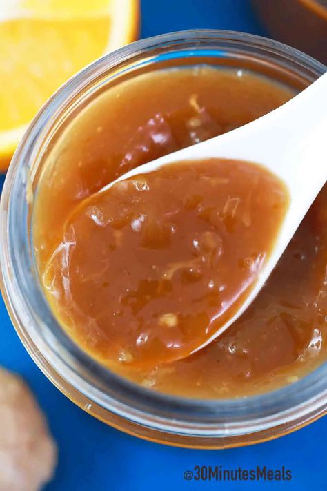 Homemade Orange Sauce Recipe - 30 minutes meals Chinese Stir Fry Sauce, Orange Sauce Recipe, Aioli Sauce, Chinese Stir Fry, Homemade Sauce Recipes, Marinade Sauce, Fry Sauce, Orange Sauce, Stir Fry Sauce