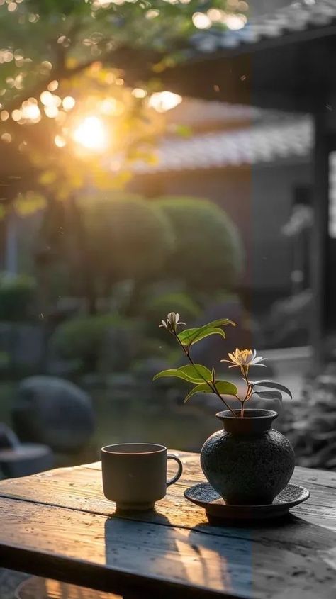 Zen Garden Aesthetic Wallpaper, Simplistic Wallpaper, Good Night Beautiful, Warm Sunset, Japanese Zen Garden, Alaska Vacation, Sunset Light, One Flower, Japanese Zen