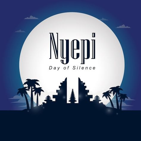 Greetings for nyepi day of silence with ... | Premium Vector #Freepik #vector #bali-temple #pura #bali #bali-indonesia Nyepi Day, Bali Temple, Day Of Silence, White Moon, Idul Fitri, Beige Background, Vector Photo, Shades Of Blue, Premium Vector