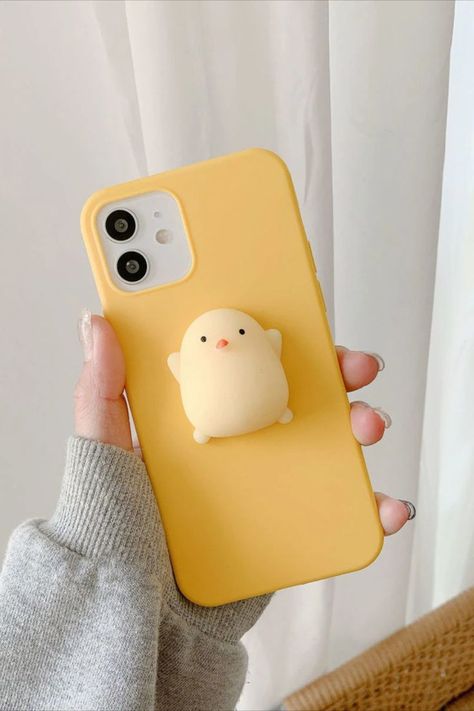 Looking for a phone case that's both fun and functional? Check out our Squishy Yellow Duck Phone Case! Featuring a cute and playful design with a soft, squishy texture, this phone case is sure to add some personality to your device. Organize Apps On Iphone, Duck Phone Case, Phone Mask, Artsy Phone Cases, 3d Toys, Hp Case, Decorative Bookends, Organization Apps, Animal Phone Cases