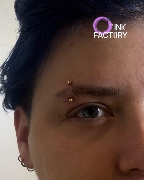 Eyebrow piercings are definitely making a comeback!! They are really popular lately so here’s one @piercersophie done the other day using high-polish titanium in gold ❤️‍🔥   Studio Partners @barber_dts & @emalla.official   #TheInkFactory #DublinPiercing #EyebrowPiercing #Titanium #Piercing #Gold Eyebrow Piercing Gold, Gold Face Piercings, Gold Eyebrow Piercing, Eyebrow Piercings, Titanium Piercing, Bridge Piercing, Surface Piercing, Piercing Inspo, Face Piercings