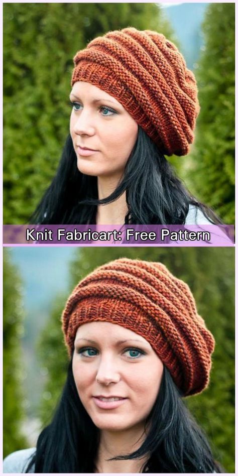 Knit Wurm Slouchy Beanie Hat Free Pattern Knit Slouchy Hat Pattern, Slouchy Beanie Pattern, Slouchy Hat Pattern, Loom Knit Hat, Beanie Knitting Patterns Free, Knit Slouchy Hats, Slouch Beanie Hats, Hat Patterns Free, Knitting Patterns Free Hats