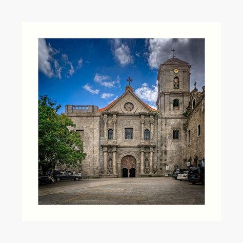 Get my art printed on awesome products. Support me at Redbubble #RBandME: https://www.redbubble.com/i/art-print/San-Agustin-Church-Manila-by-AJEvans/40579839.1G4ZT?asc=u San Agustin Church Manila, San Agustin Church, Landmarks Art, Walled City, Roman Catholic Church, Old Stone, Catholic Art, Roman Catholic, Tag Art