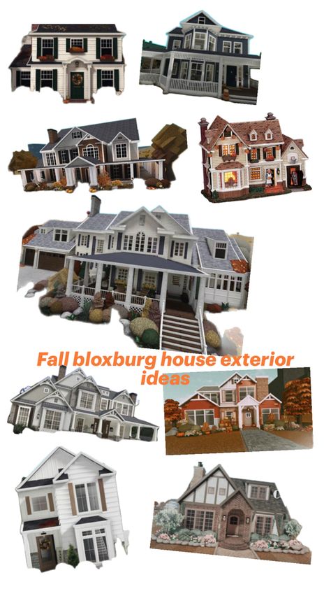 Bloxburg House Exterior Ideas, Bloxburg House Exterior, House Exterior Ideas, Fall Bloxburg, House Under Construction, Small Apartment Design, Exterior Ideas, Cool House Designs, Bloxburg House